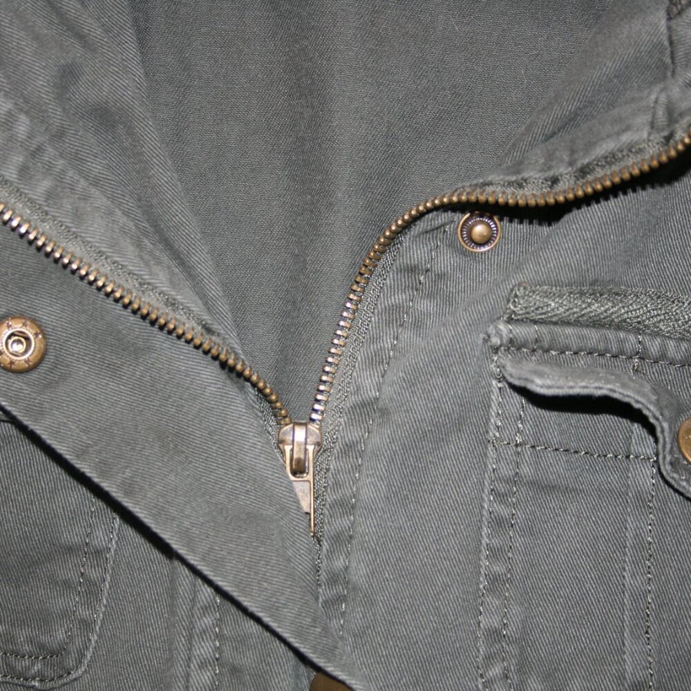 Ashley By 26 International Large Green Hooded Utility Jacket Chest: 42" Military - Picture 6 of 8